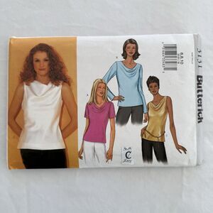 Butterick Sewing Pattern 3131 Top Shirt Blouse Sewing Pattern Misses Size 6-8